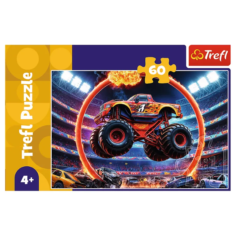 Trefl, Monster truck, puzzle, 60 piese