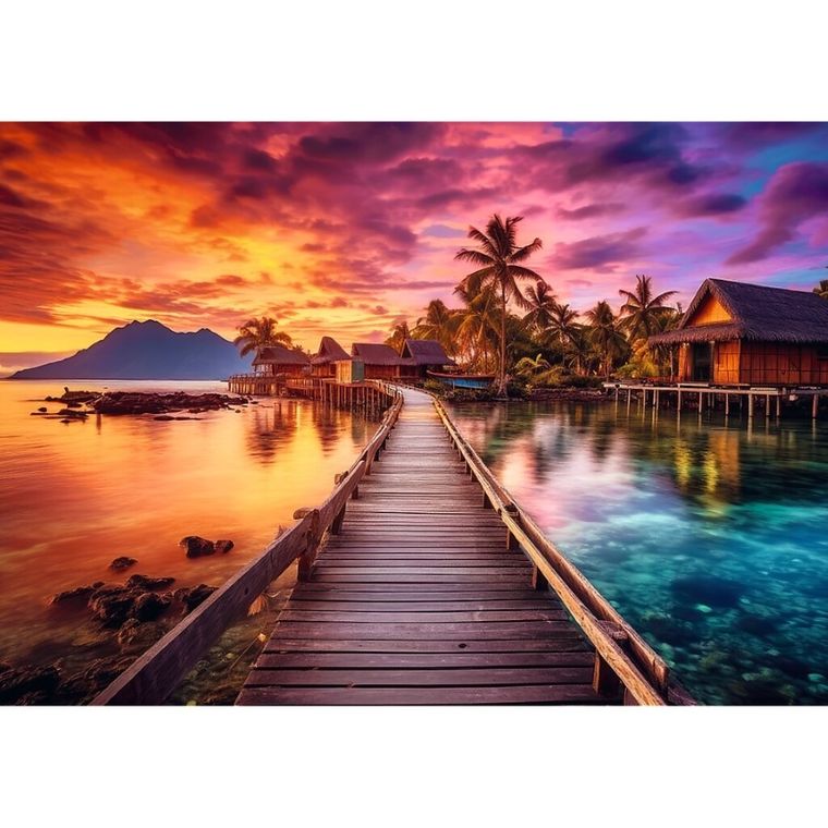 Trefl, Paradise Island, puzzle, 1000 piese