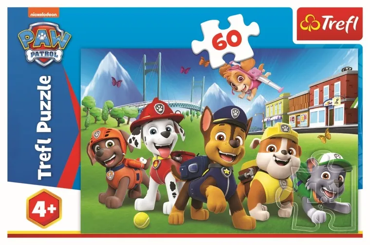 Trefl, Paw Patrol, Paw Patrol pe iarba, puzzle, 60 piese