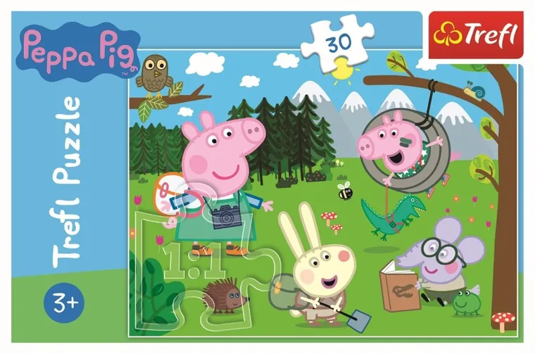 Trefl, Peppa Pig, Expeditie forestiera, puzzle, 30 piese