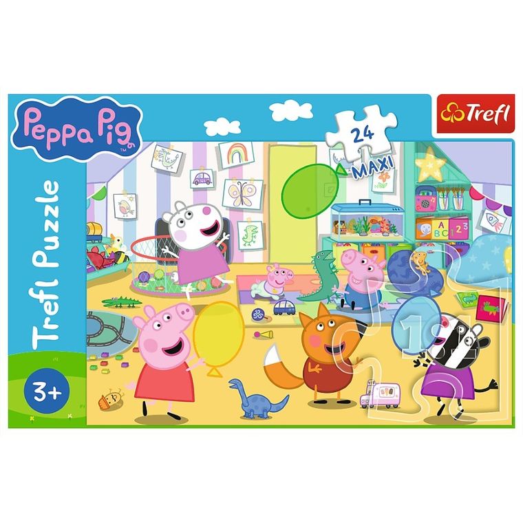 Trefl, Peppa Pig, puzzle maxi, 24 piese
