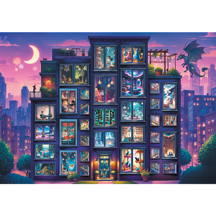 Trefl, Premium Plus, At Home Fantasy, Night Full of Stories, puzzle, 1000 piese