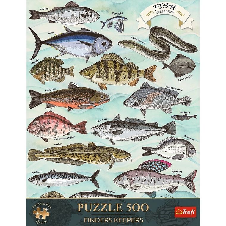 Trefl, Premium Plus, Finders Keepers, Fish Collection, puzzle, 500 piese