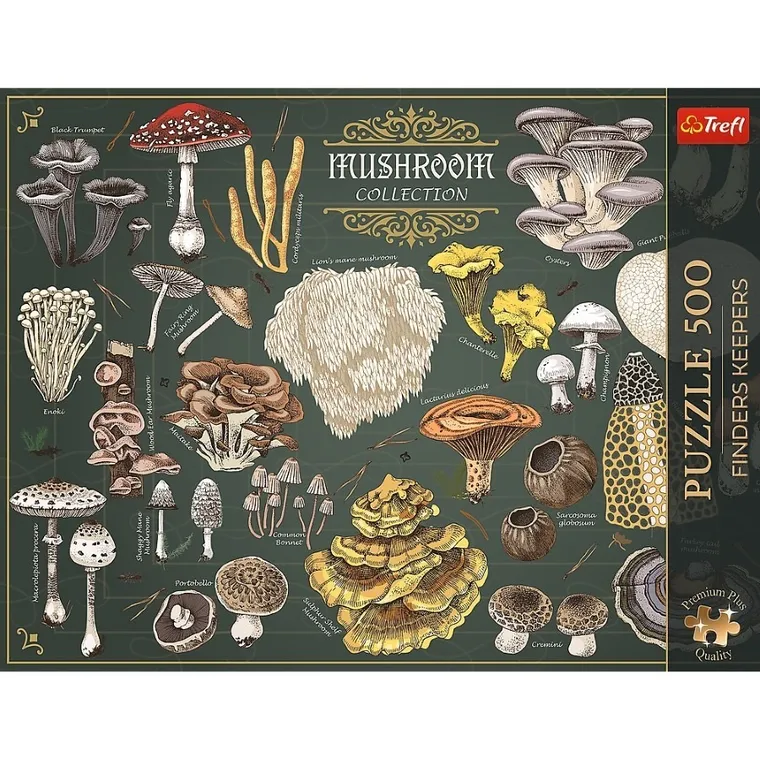 Trefl, Premium Plus, Finders Keepers, Mushroom Collection, puzzle, 500 piese