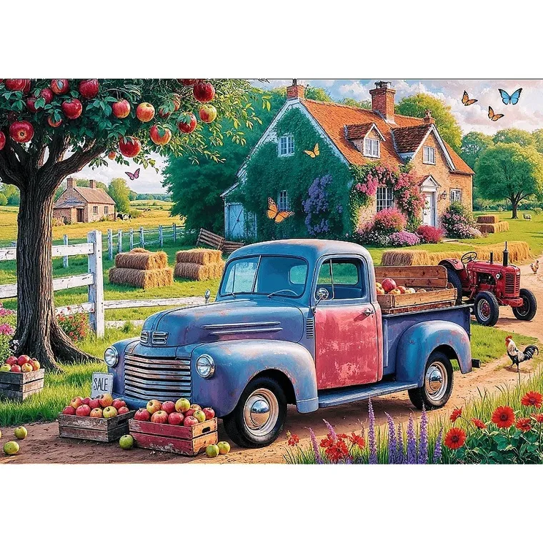 Trefl, Premium Plus, Tea Time, Truck on the Farm, puzzle, 500 piese