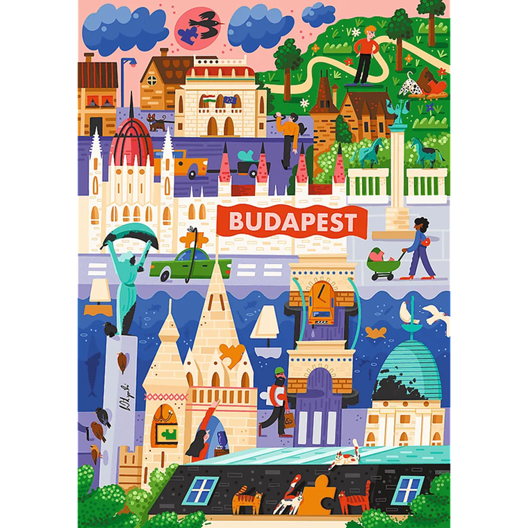 Trefl, Premium Plus, The Art of Colour, Budapest, puzzle, 1000 piese