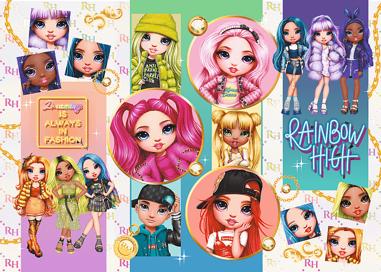 Trefl, Prietenia Rainbow High, puzzle, 200 elemente
