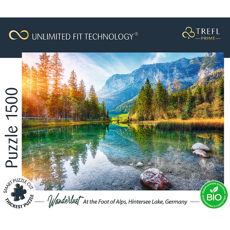 Trefl, Prime UFT, Wanderlust: At the Foot of Alps, Hintersee Lake, Germany, puzzle, 1500 piese
