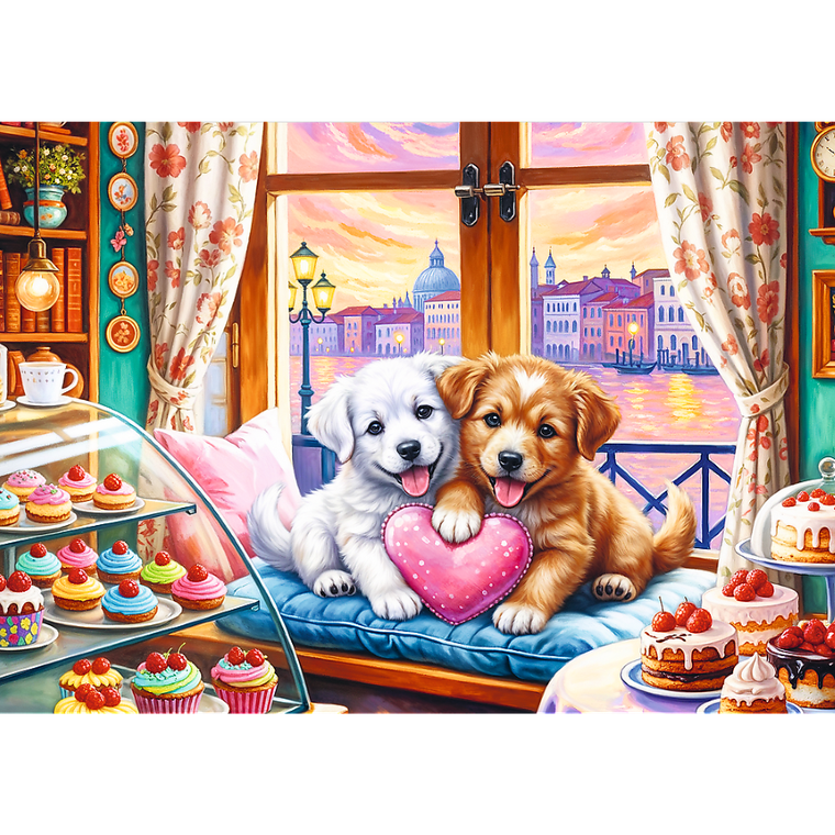 Trefl, Puppy Love, puzzle, 500 piese