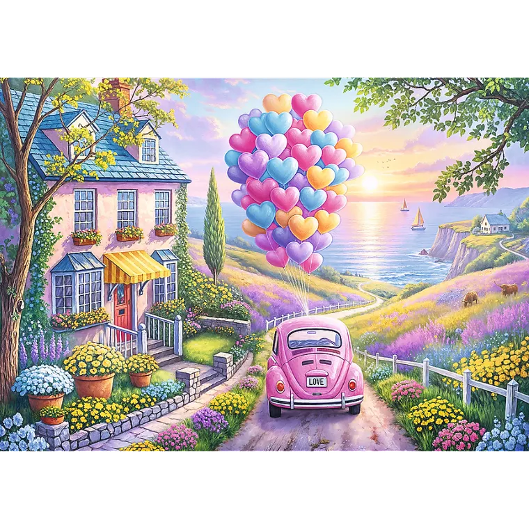 Trefl, Romantic Trip, puzzle, 1000 piese