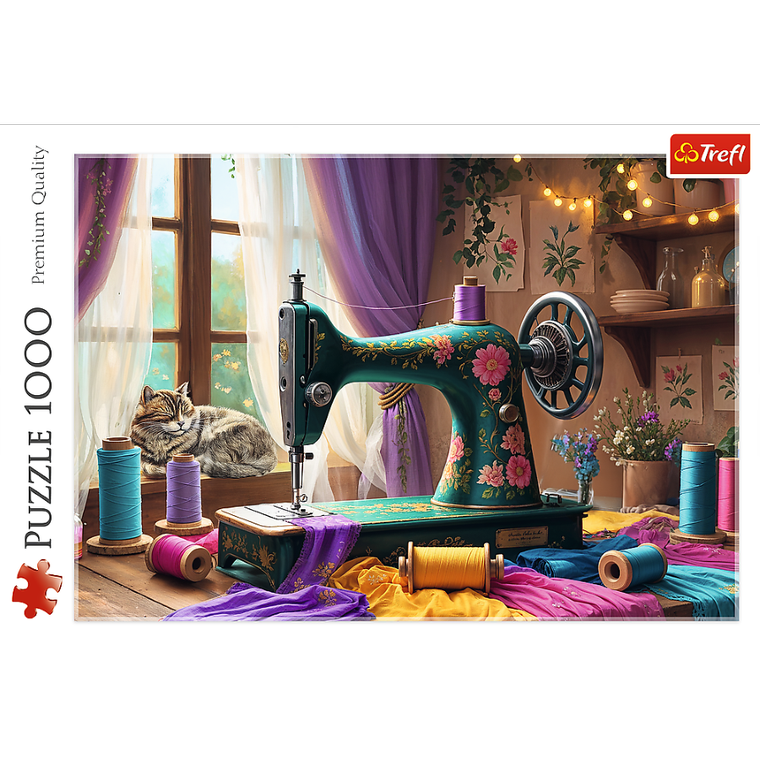 Trefl, Sewing Machine, puzzle, 1000 piese