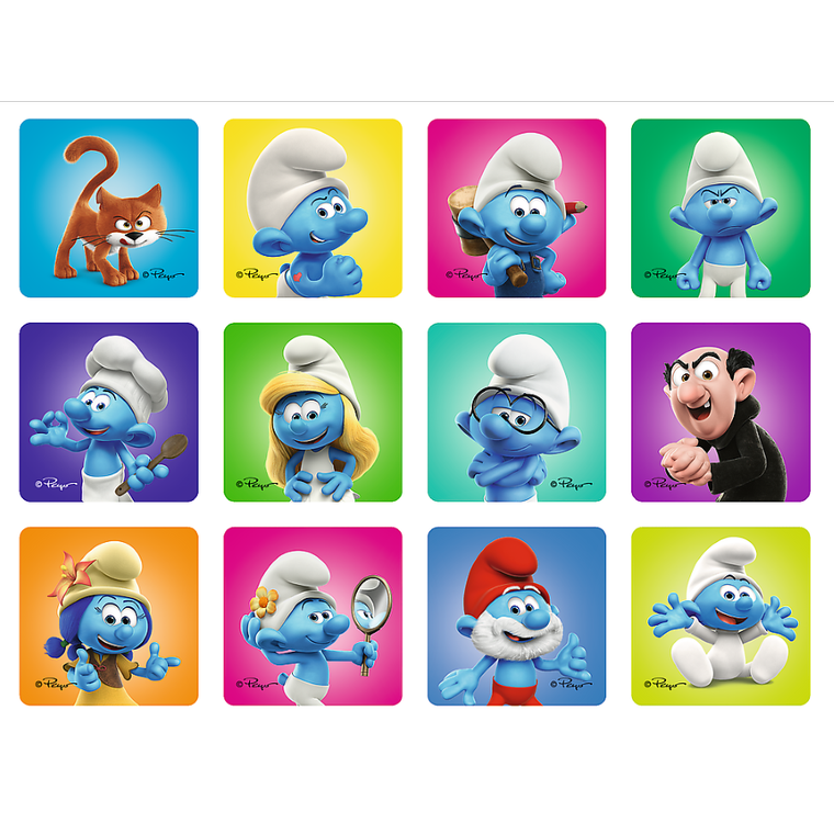 Trefl, Smurfs, puzzle 2w1 + memos