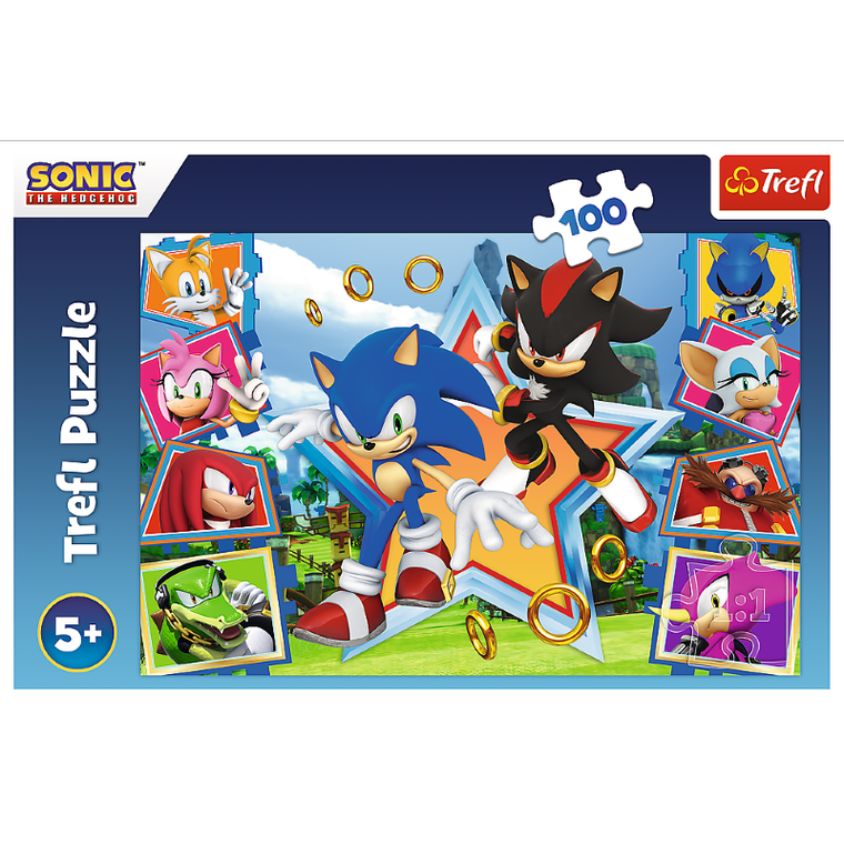 Trefl, Sonic, puzzle, 100 piese