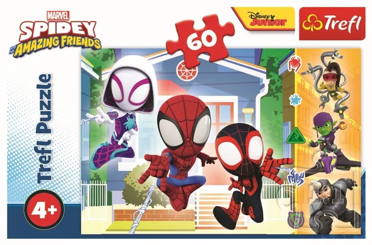 Trefl, Spidey si Prietenii sai fantastici, In lumea lui Spidey, puzzle, 60 piese