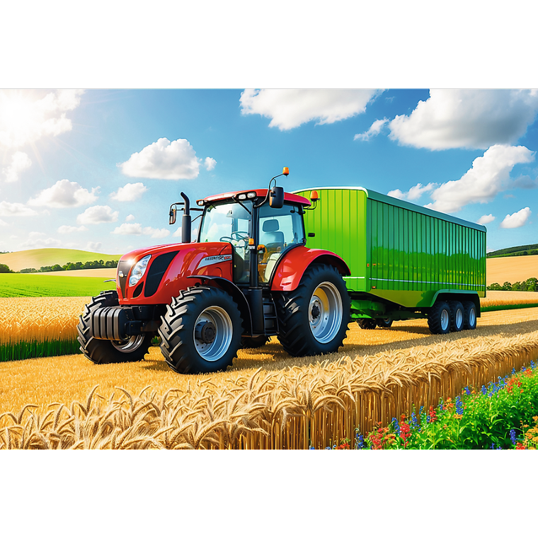 Trefl, Tractor, puzzle, 100 piese