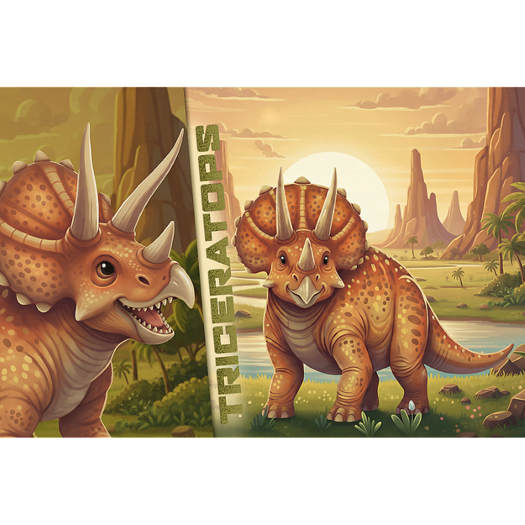 Trefl, Trefliks, Inspired By Dino World, Triceratops, puzzle, 100 piese