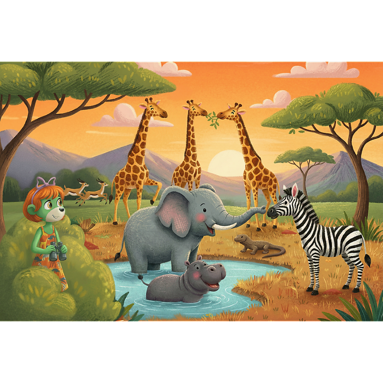 Trefl, Trefliks, Inspired By Nature, Gasca vesela, puzzle, 100 piese