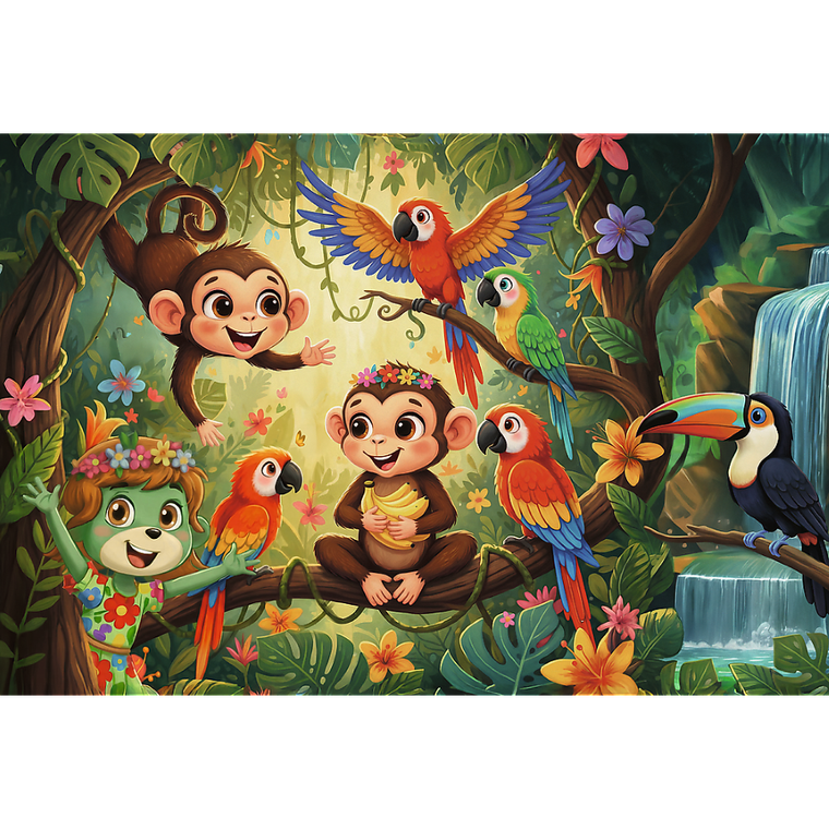 Trefl, Trefliks, Inspired By Nature, Maimutele, puzzle, 100 piese