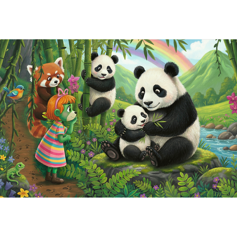 Trefl, Trefliks, Inspired By Nature, Pandas, puzzle, 100 piese