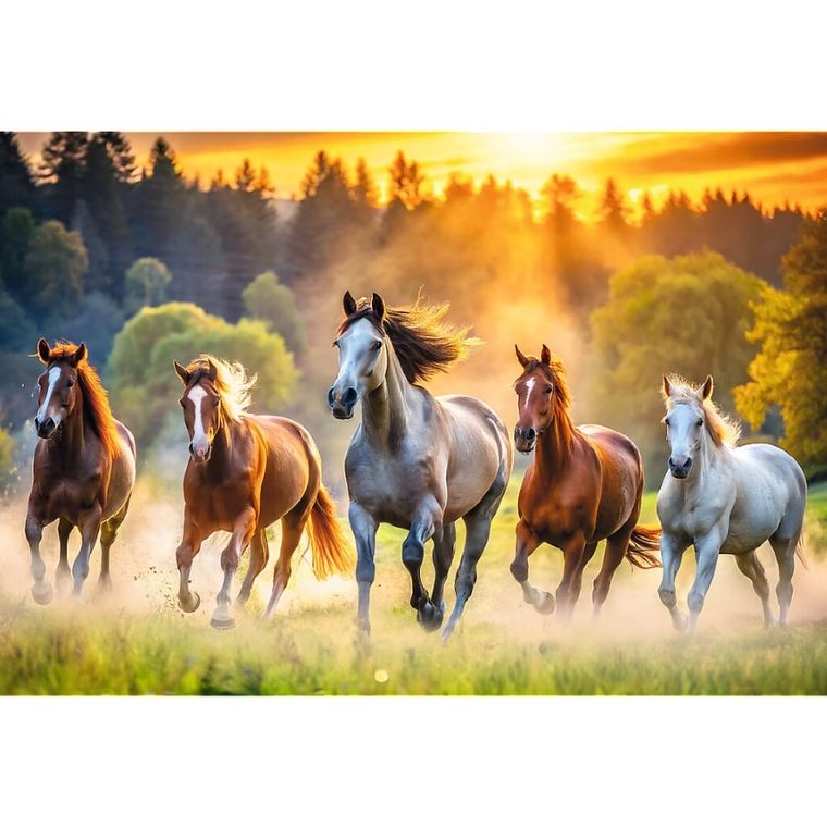 Trefl, Wild Horses, puzzle, 1500 piese