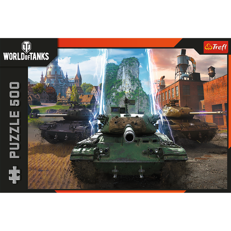 Trefl, World of Tanks, Time for Action, puzzle, 500 piese