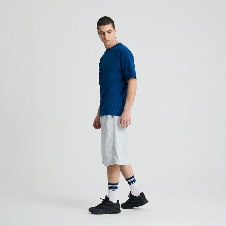 Tricou basic bleumarin cu croiala relaxed NOWEAR