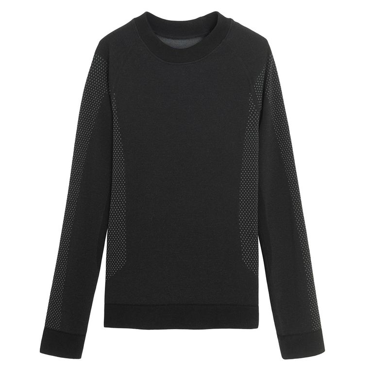 Tricou termoactiv negru cu adaos de lana NOWEAR