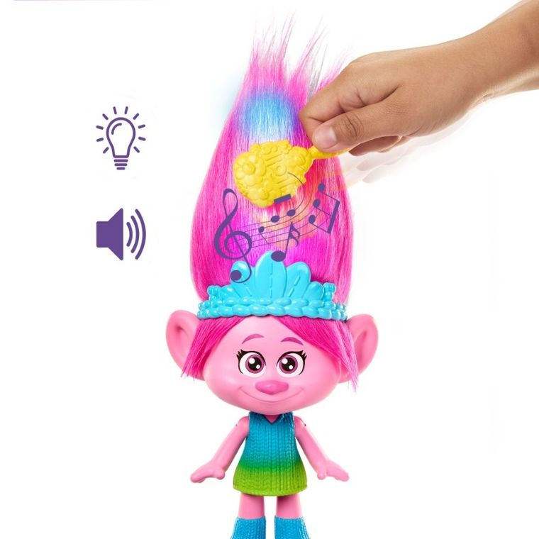 Trolls, Poppy, papusa, lumina si sunetul