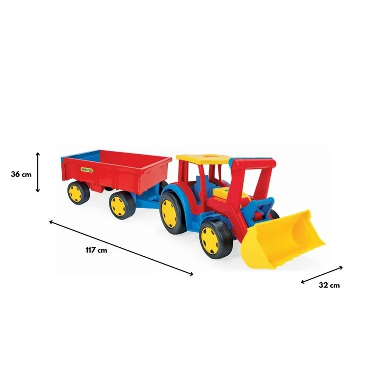 Wader, Tractor Gigant, tractor cu cupa si remorca, vehicul