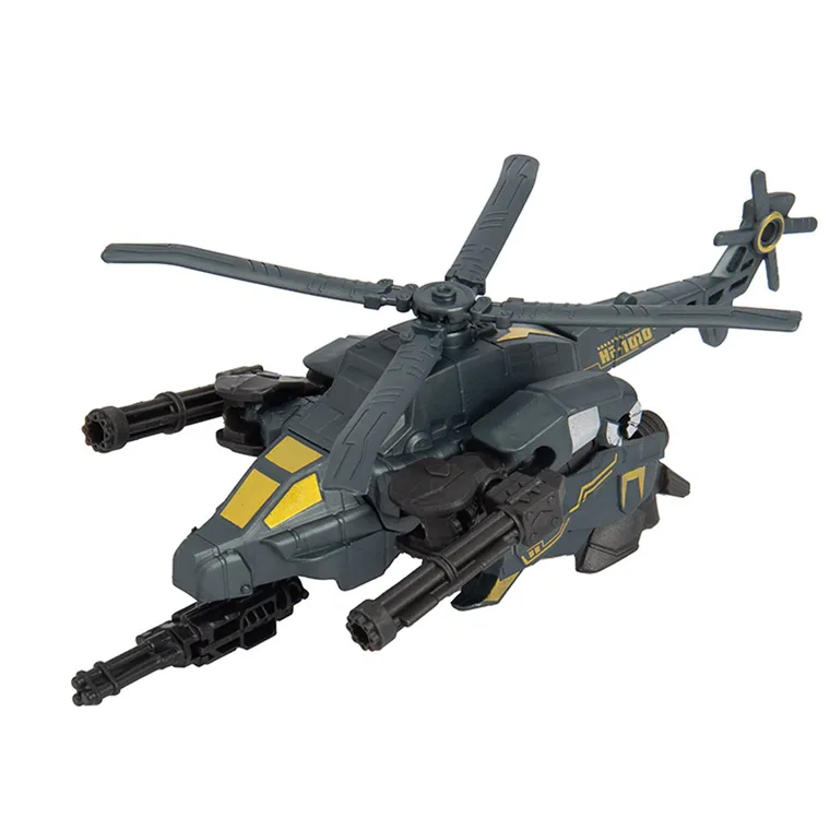 X-Warrior, elicopter, robot care se transforma, gri