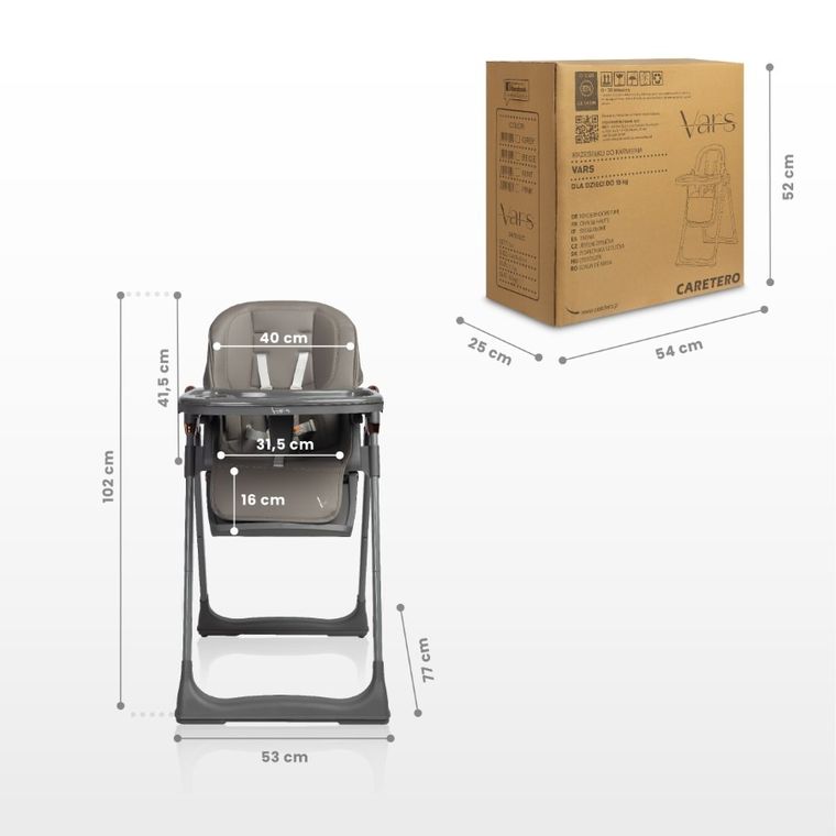 Caretero, Vars, scaun de masa, grey