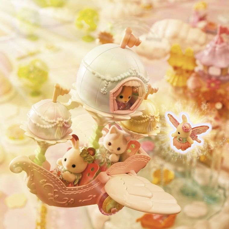 Sylvanian Families, Skytop Fairy Castle, set de joaca cu figurine, 5815