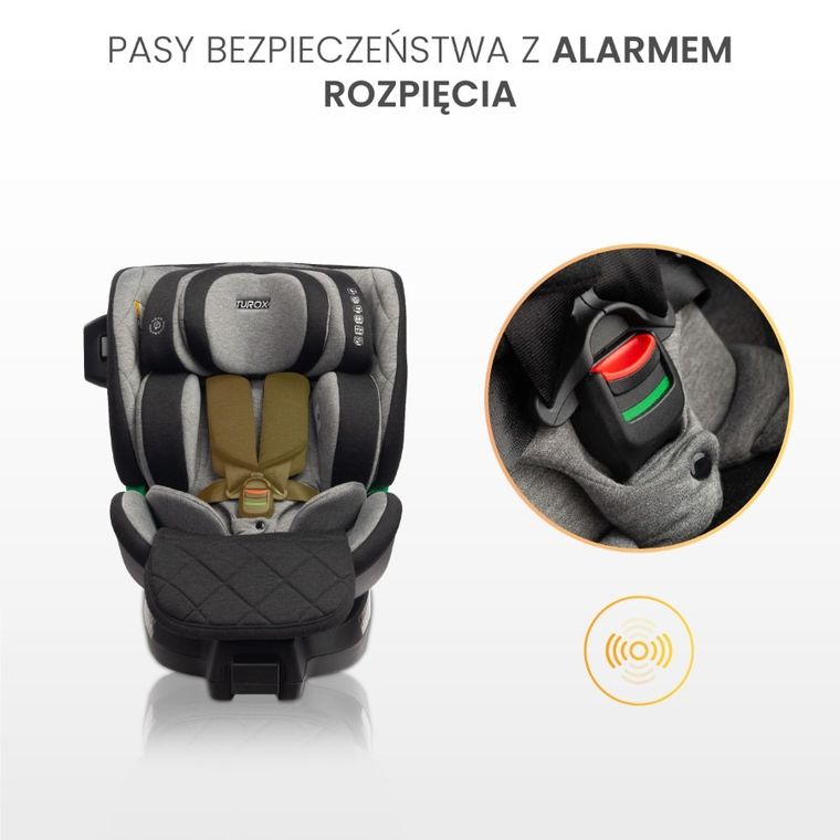 Caretero, Turox i-Size, scaun auto, 40-150 cm, Grey