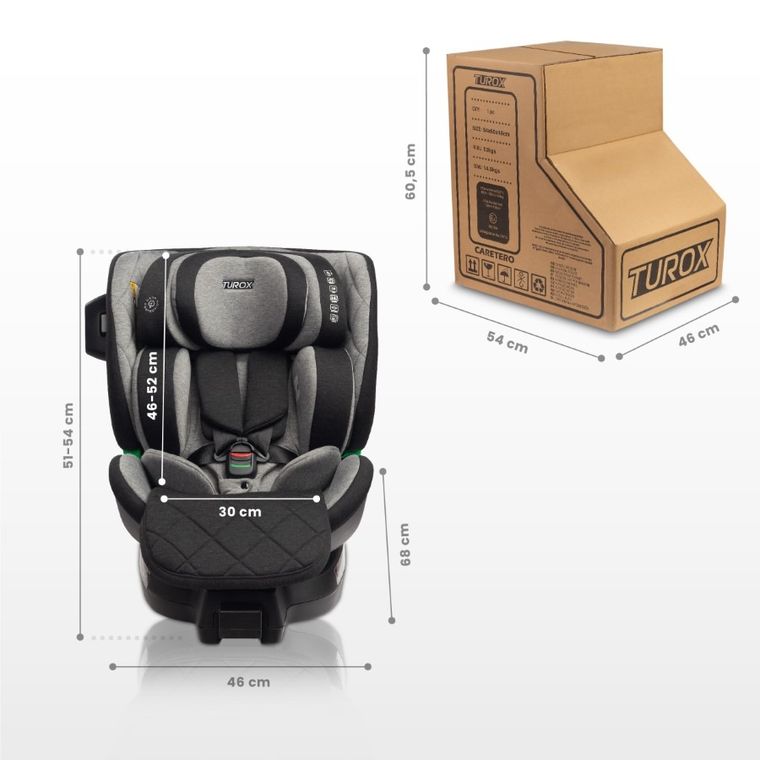 Caretero, Turox i-Size, scaun auto, 40-150 cm, Beige