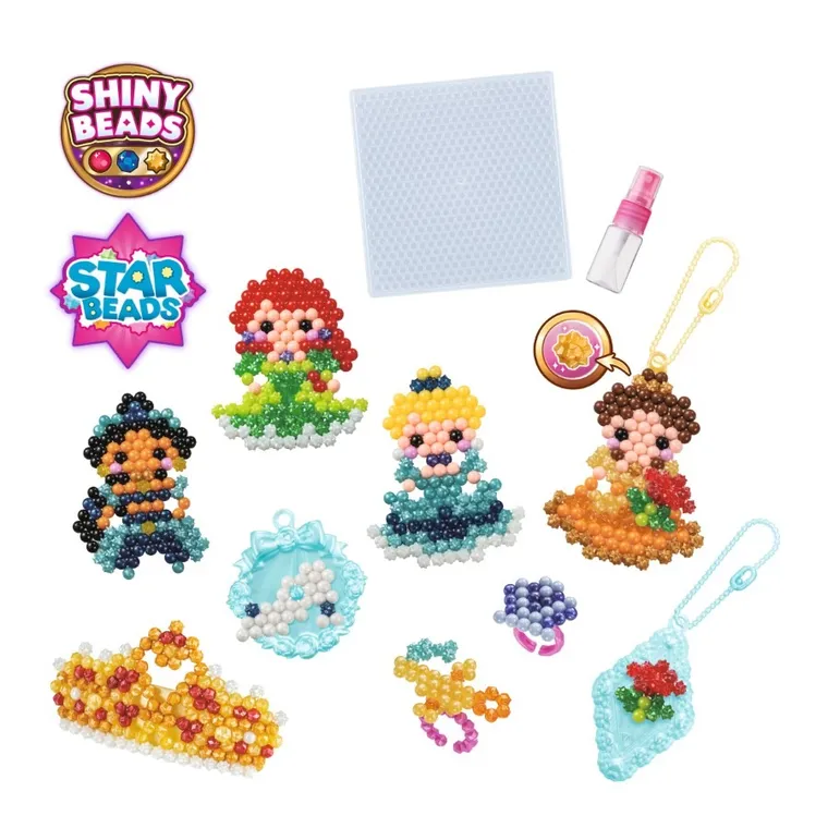 Aquabeads, Printese Disney, Printese stralucitoare, set creativ, 800 elemente, 31997