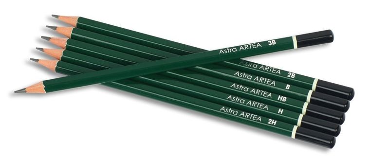 Astra, creioane intr-o cutie metalica, 6 buc.