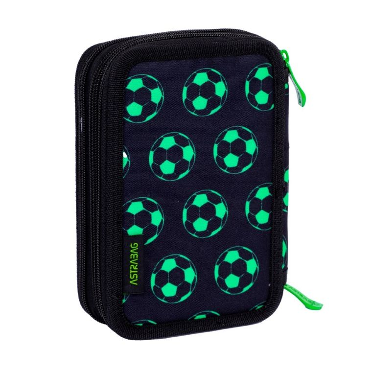 Astrabag, Jumbo, penar cu 3 compartimente, cu rechizite scolare, Neo Football