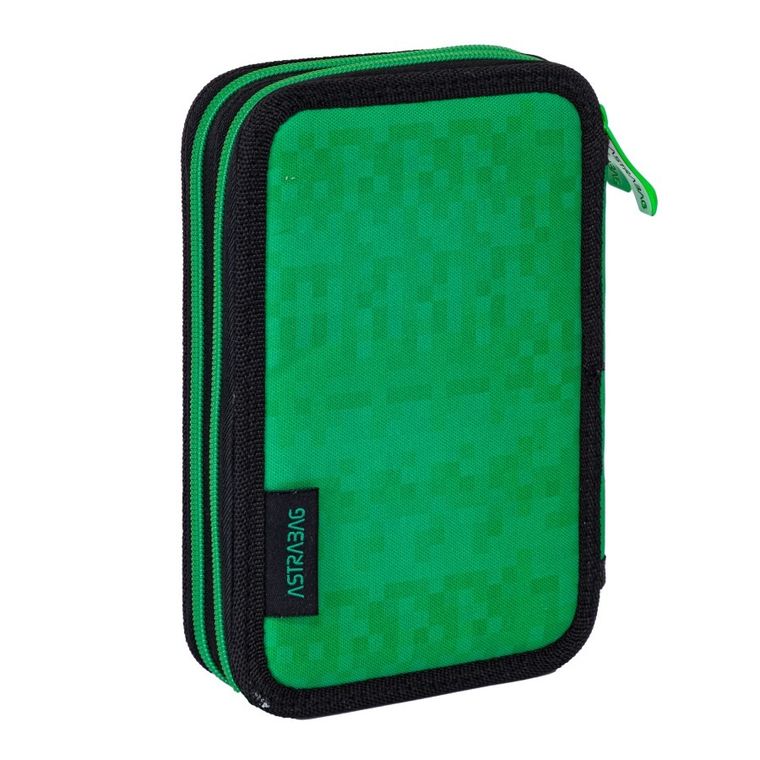 Astrabag, penar cu 2 compartimente, cu rechizite scolare, Pixel Hero