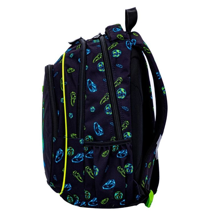 Astrabag, rucsac pentru scoala, cu 3 compartimente, Football Motion