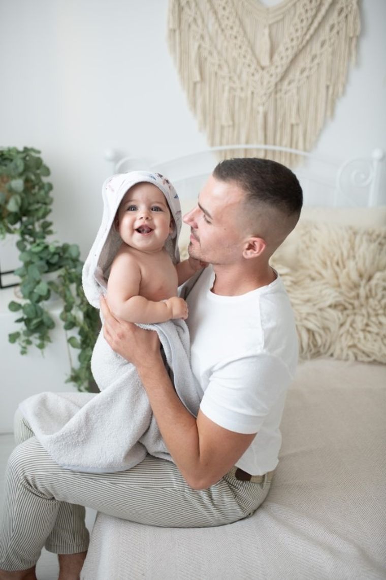 BabyMatex, Bamboo Design, prosop cu gluga din bambus, 100-100 cm