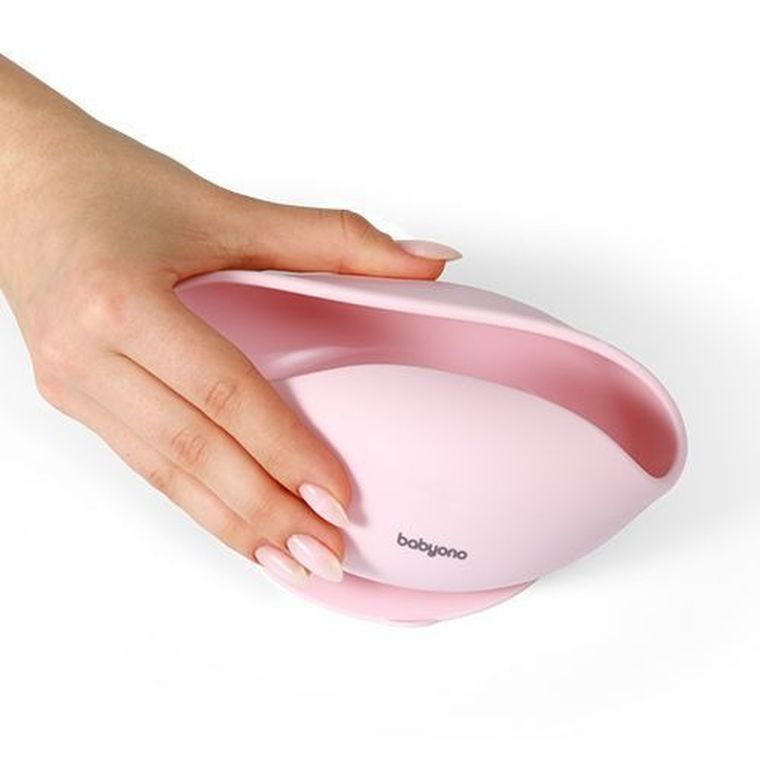 BabyOno, Casti din silicon cu ventuza, roz