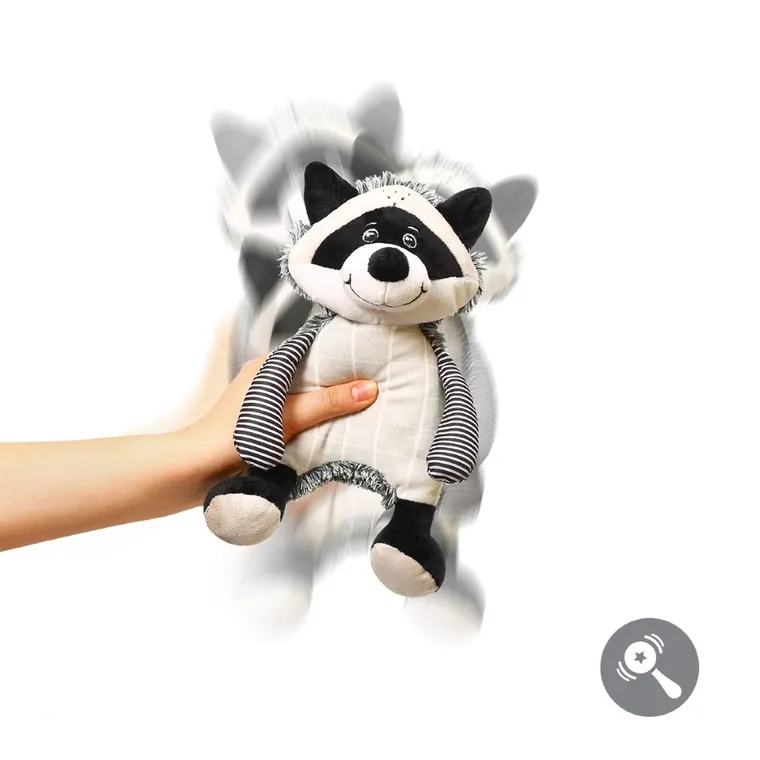 BabyOno, Racoon Rocky, jucarie de plus pentru bebelusi, 13-25-10 cm