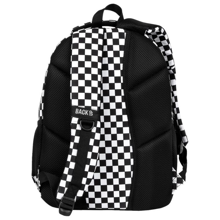 BackUp, rucsac pentru scoala, cu 3 compartimente, Chessboard