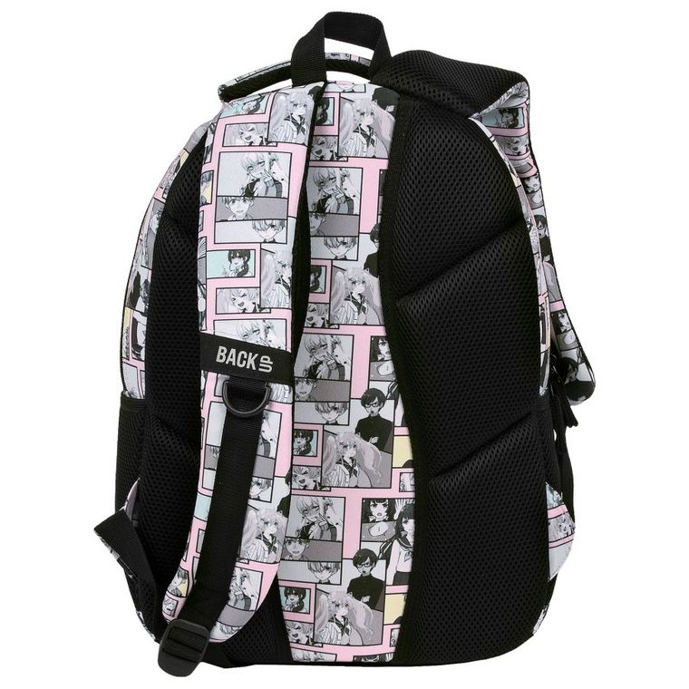 BackUp, rucsac pentru scoala, cu 3 compartimente, Manga Pastel