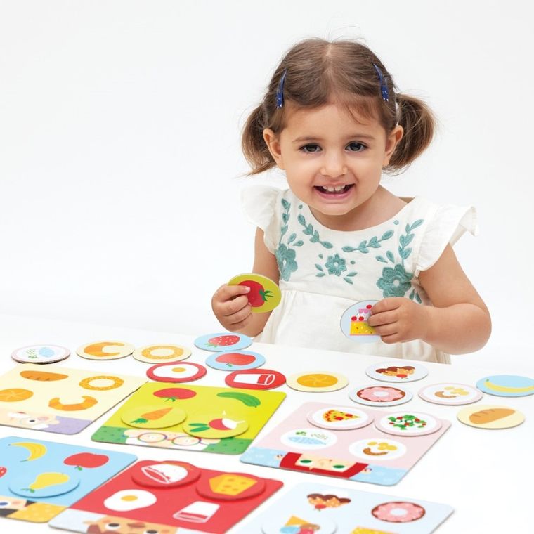 Banana Panda, Bingo Delicii, joc de bingo cu ghid pentru parinti, de la 18 luni, 6 planse si 24 de jetoane