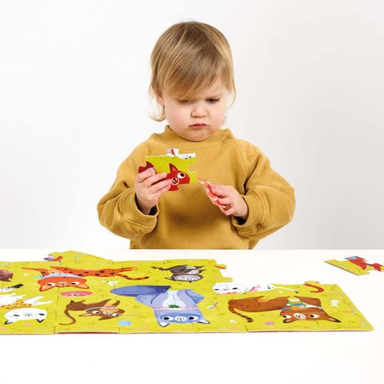 Banana Panda, I Love Puzzle, Pisici, set de puzzle-uri, pentru varsta de 3+, 40 piese