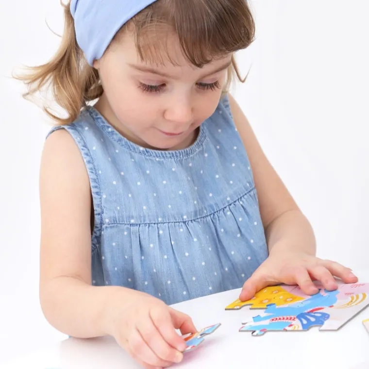 Banana Panda, On-the-Go Puzzle Ponei, set de puzzle-uri, pentru varsta de 3+, 45 piese