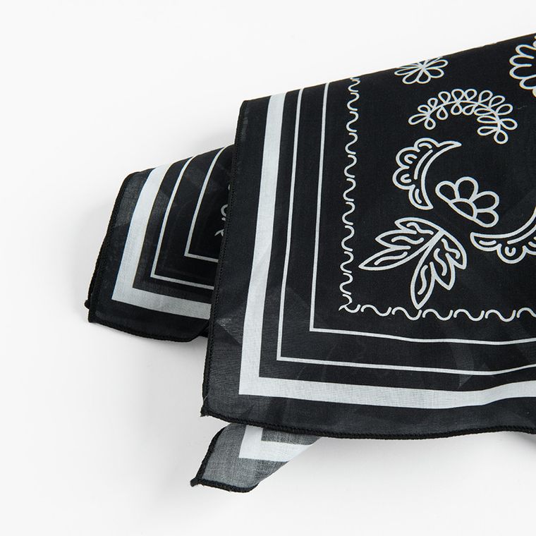 Bandana negru din bumbac unisex NOWEAR