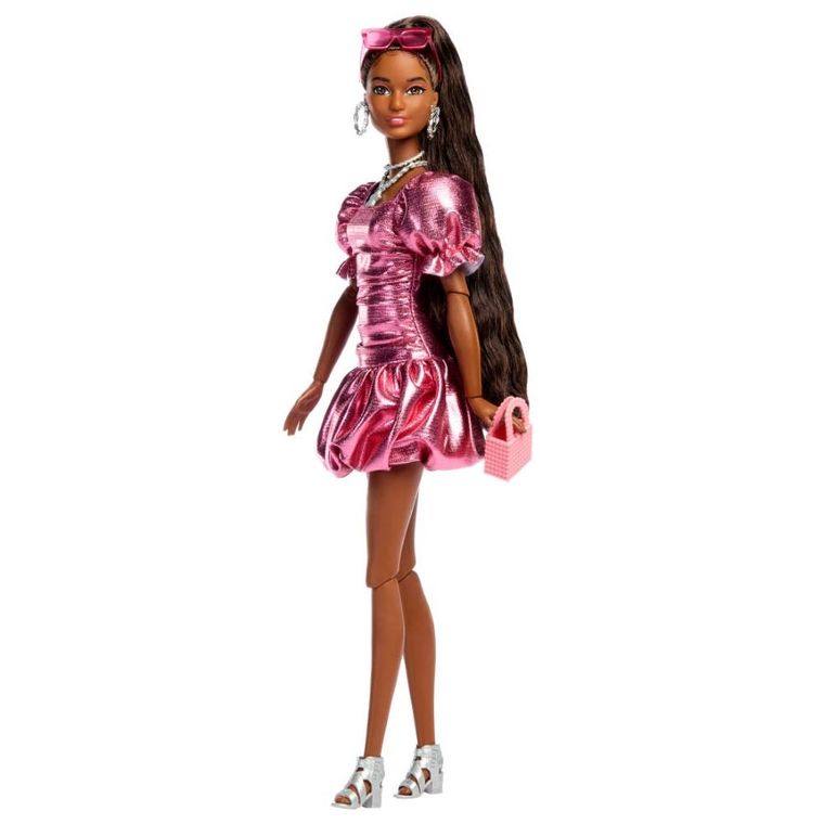Barbie, Deluxe Style, papusa, rochie roz