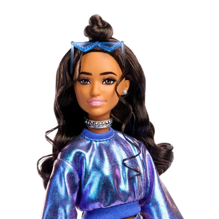 Barbie, Deluxe Style, papusa, set albastru